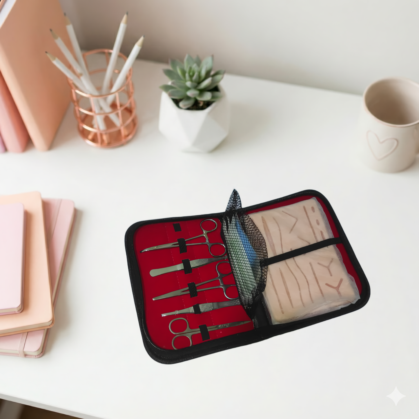 Complete Suture Practice Kit - Pad, Tools & Case (Medical Grade Silicone)