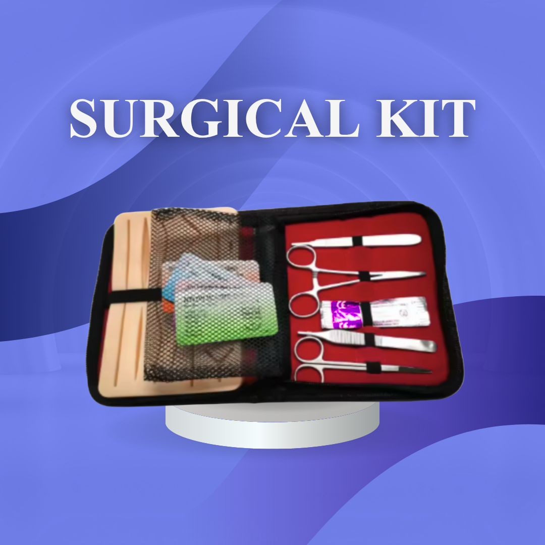 Complete Suture Practice Kit - Pad, Tools & Case (Medical Grade Silicone)