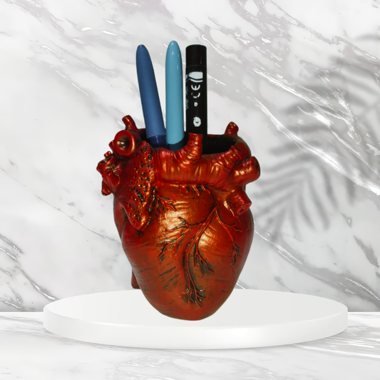 Anatomical Heart Desk Organizer - Pen & Pencil Holder